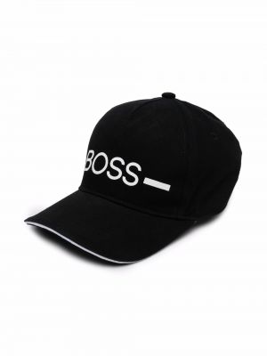 Cappello con visiera con stampa Boss Kidswear nero