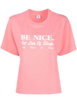 T-shirt con stampa Sporty & Rich rosa