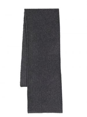 Плетен кашмирен шал Lisa Yang сиво
