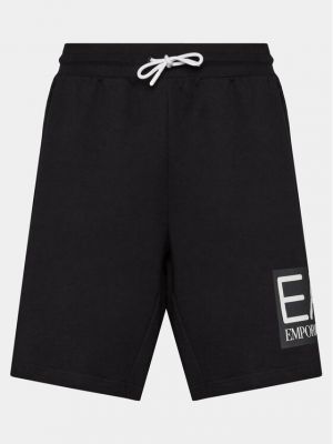 Priliehavé športové šortky Ea7 Emporio Armani čierna