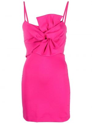 Mini šaty s mašľou P.a.r.o.s.h. ružová