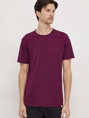 Памучна тениска с дълъг ръкав United Colors Of Benetton виолетово