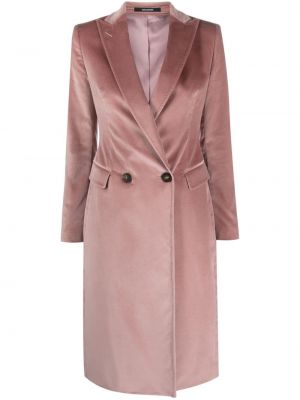 Palton de catifea Tagliatore roz