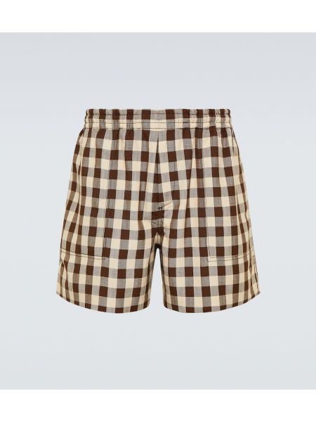 Sjekket shorts Bode brun