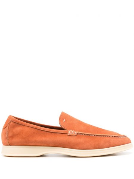 Pantofi loafer din piele de căprioară Boggi Milano portocaliu