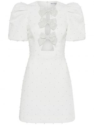 Koktejlové šaty s mašlí Rebecca Vallance bílé