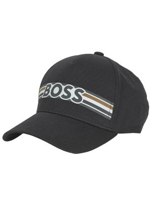 Șapcă din bumbac Boss negru