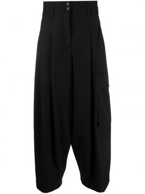 Spodnie plisowane Isabel Benenato czarne