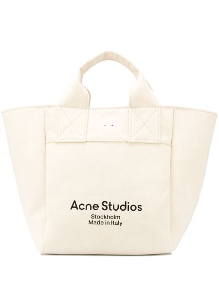 Shopper kabelka Acne Studios béžová
