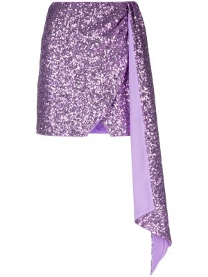 Mini sukně s flitry Pinko fialové
