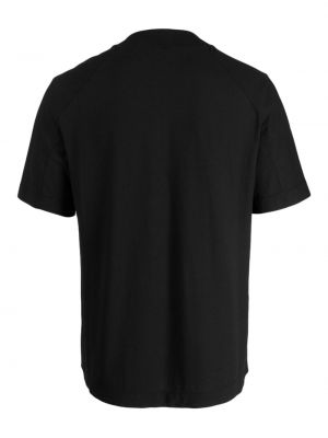 Medvilninis marškinėliai su sagomis Transit juoda