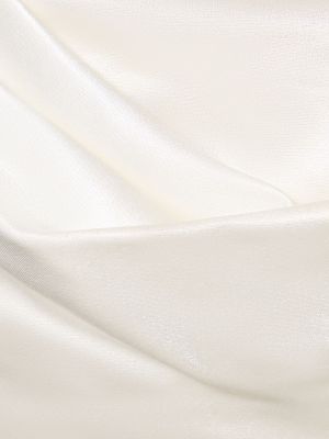 Drapované saténové dlouhá sukně Ann Demeulemeester bílé