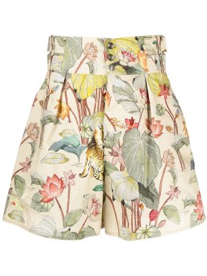 Pantalones cortos de cintura alta de flores Etro