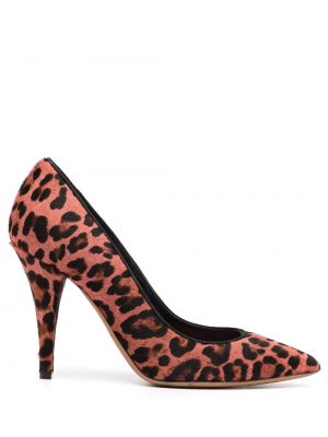 Calzado con tacón leopardo Christian Dior rosa