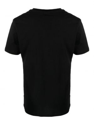 Raštuotas medvilninis marškinėliai Egonlab juoda