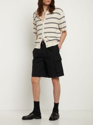 Pantalones cortos de lana con bolsillos Dunst negro