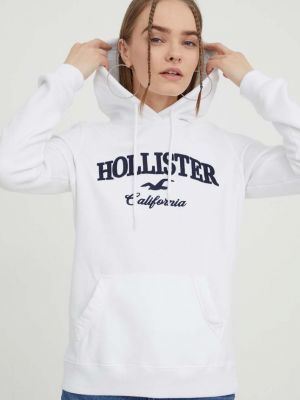 Bluză cu glugă Hollister Co. alb