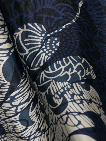 Echarpe à fleurs à imprimé Pierre-louis Mascia bleu