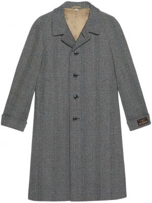 Kostkovaný kabát Gucci šedý