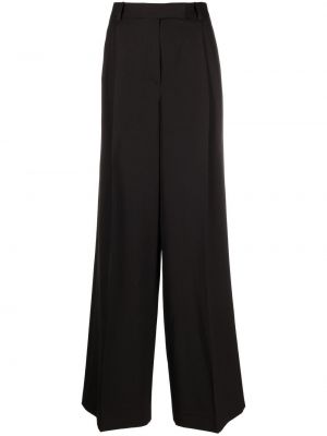 Hose ausgestellt mit plisseefalten Versace schwarz