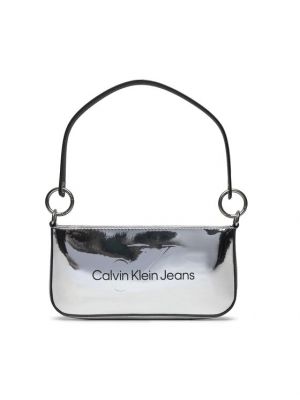 Kabelka Calvin Klein Jeans stříbrná