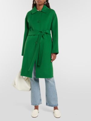 Вълнено палто 's Max Mara зелено