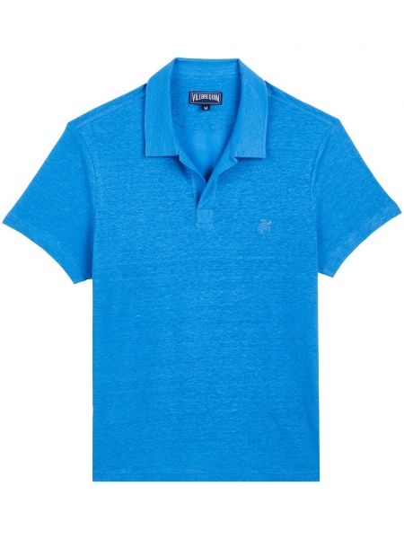 Lininis polo marškinėliai Vilebrequin mėlyna
