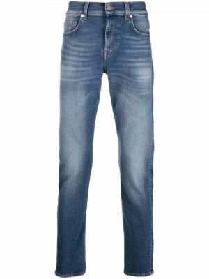 Skinny fit-jeans 7 For All Mankind blå