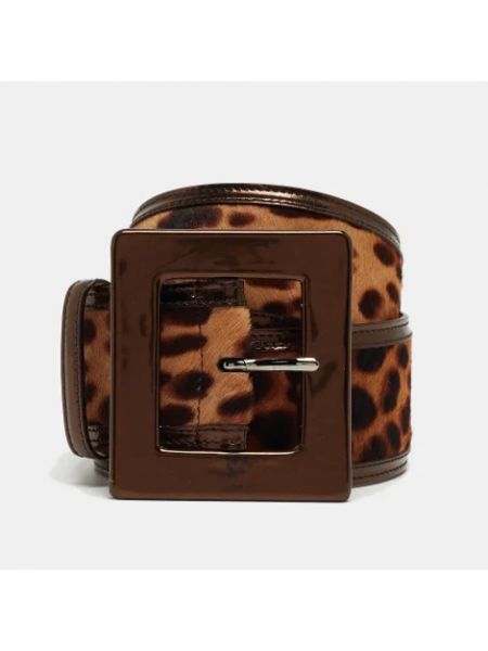 Pasek skórzany Dolce & Gabbana Pre-owned brązowy