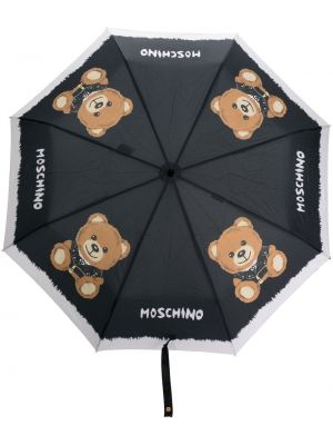 Trykt paraply Moschino svart