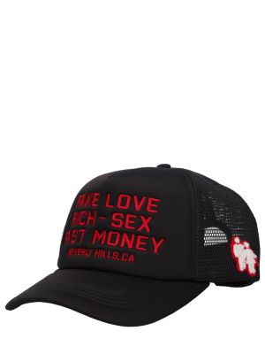 Памучна шапка Homme + Femme La черно