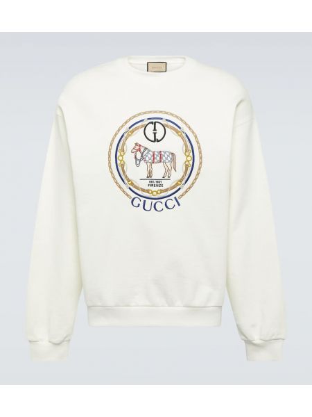 Jersey sweatshirt aus baumwoll Gucci weiß