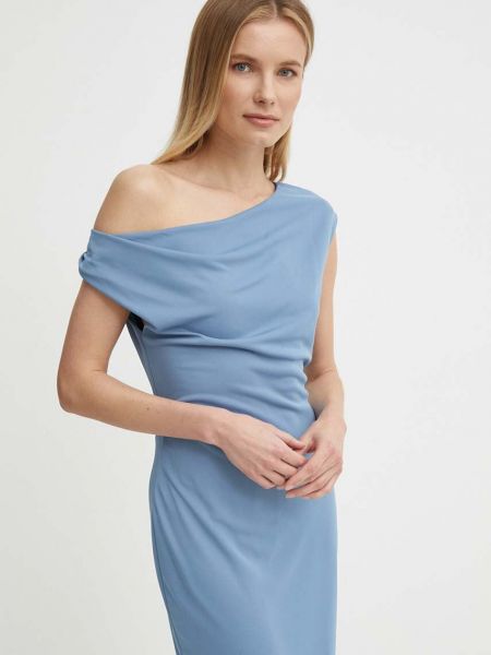 Testhezálló mini ruha Lauren Ralph Lauren kék