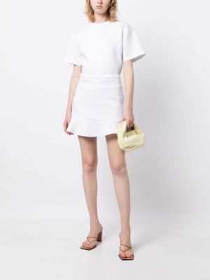 Mini spódniczka z falbankami Cynthia Rowley biała