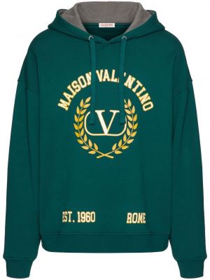 Raštuotas medvilninis džemperis su gobtuvu Valentino Garavani