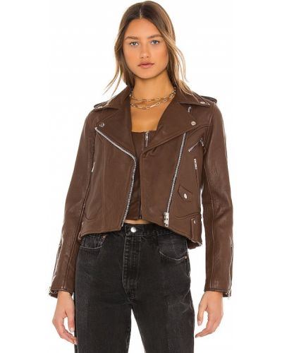 Hnědá bunda kožená Understated Leather