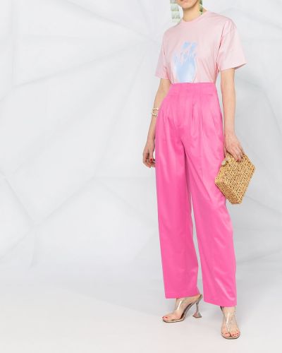 Camiseta con estampado Jacquemus rosa