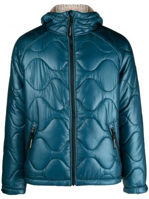 Gesteppte fleece jacke mit kapuze District Vision blau