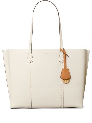 Læder shopping bag Tory Burch hvid