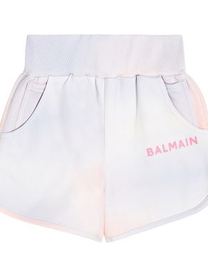 Printti puuvilla shortsit tytöille Balmain Kids