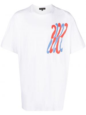 Bavlněné tričko s potiskem Comme Des Garçons Homme Plus bílé