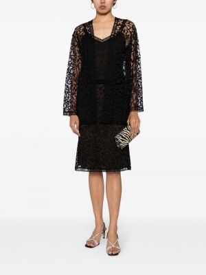 Krajkové šaty Chanel Pre-owned černé