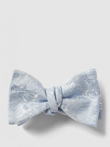 Krawat z wzorem paisley Eton błękitny