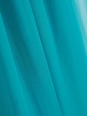 Krepový šifonový hedvábný šál Alberta Ferretti modrý