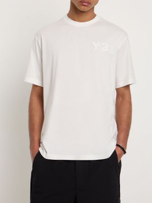 Džerzej bavlnené tričko Y-3 biela