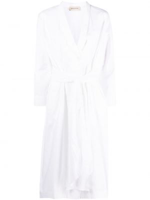 Μίντι φόρεμα με λαιμόκοψη v Gentry Portofino λευκό