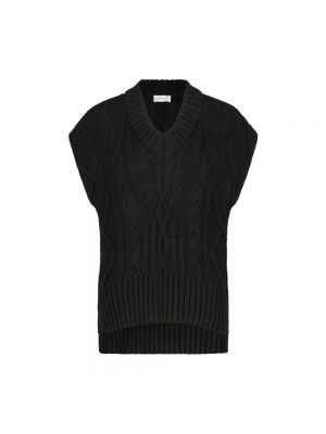 Sweter bez rękawów Jane Lushka czarny