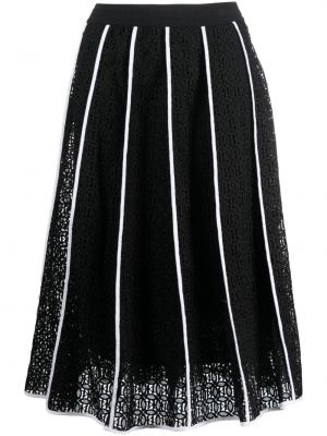 Krajkové bavlněné sukně Karl Lagerfeld černé