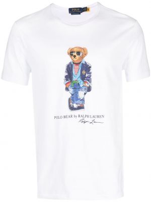 Kokvilnas kokvilnas kokvilnas polo krekls Polo Ralph Lauren balts