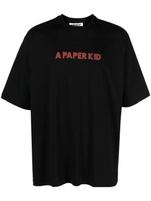 Tričko s potlačou A Paper Kid čierna